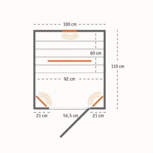 Infrarotkabine RG 100 Grundriss